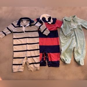 Ralph Lauren bundle of 3 collar onesies